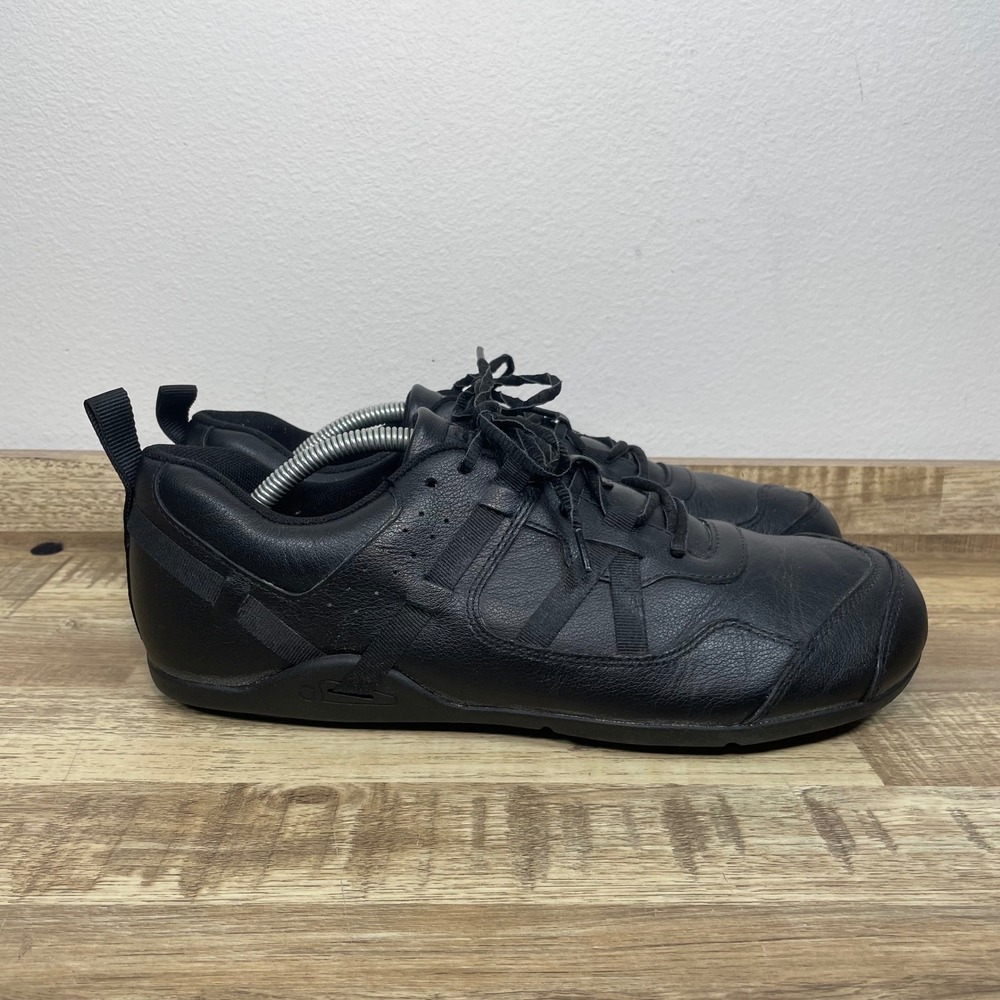 Xero Shoes Prio All-Day Mens 11.5 Black Leather Barefoot Minimalist Sneakers
